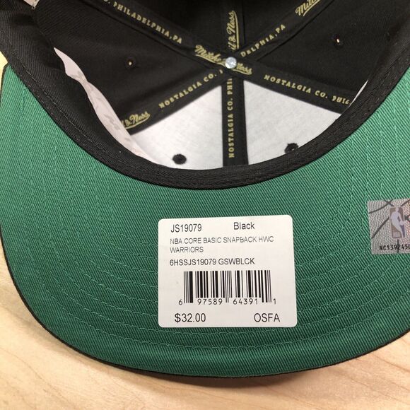 Mitchell & Ness Golden State Warriors Old School Logo Snapback Hat Cap - Picture 8 of 10